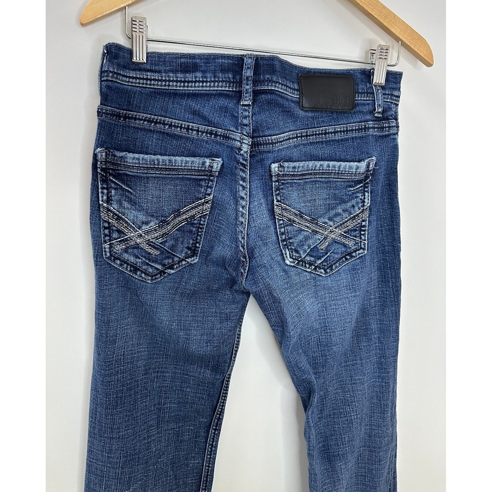 BKE Aiden Jeans Men's Size 30 x 32 Sandblasted 5 Pocket Blue Denim Cotton Blend - Picture 10 of 13